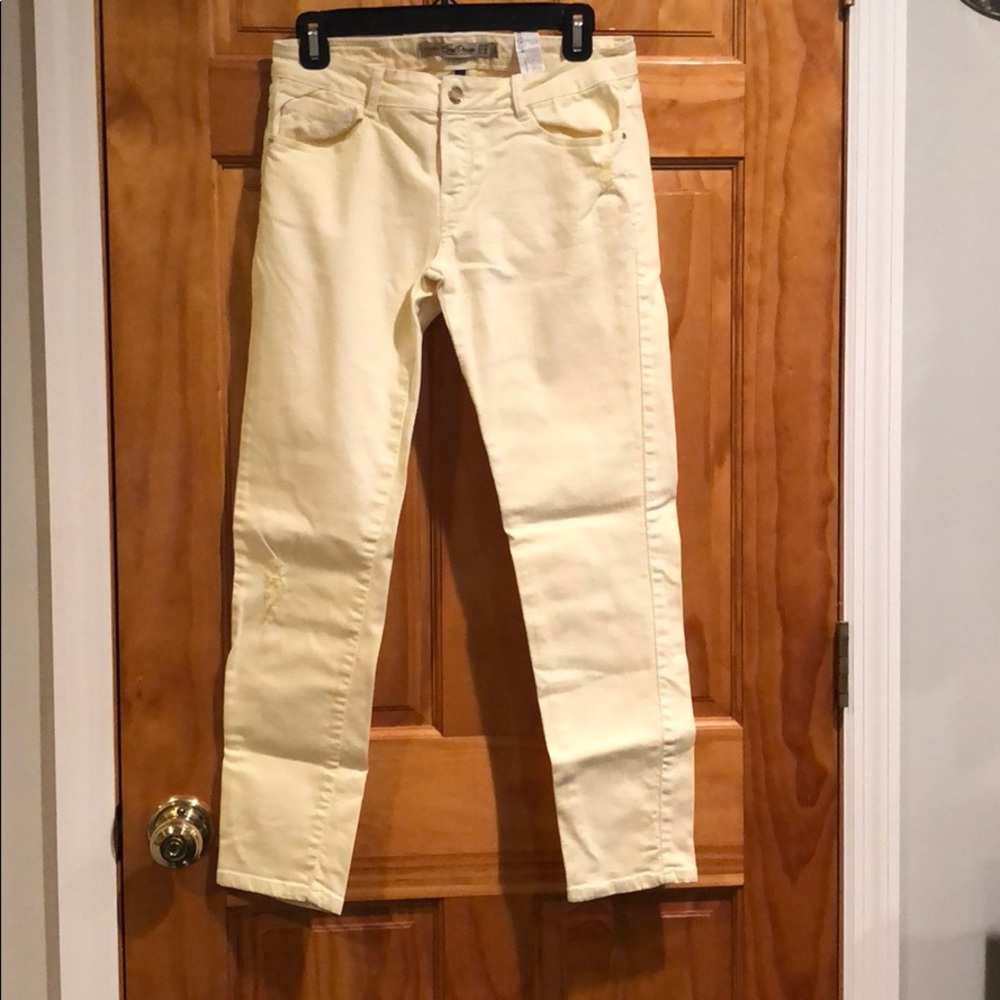 Zara pale yellow pants